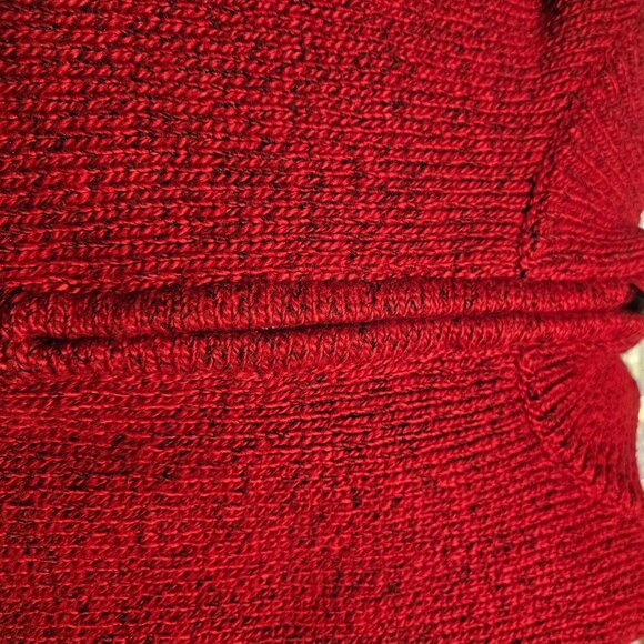 Men's Comfy, Chaps Red Half-Zip Sweater Medium Cotton Poly Blend Warm Winter Kni - Picture 9 of 16